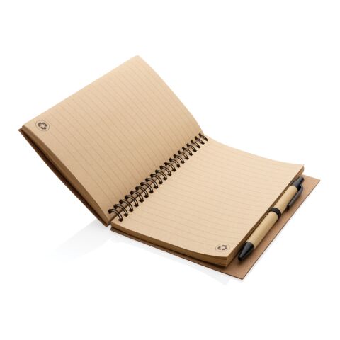 Cork spiral notebook with pen black | No Branding | not available | not available