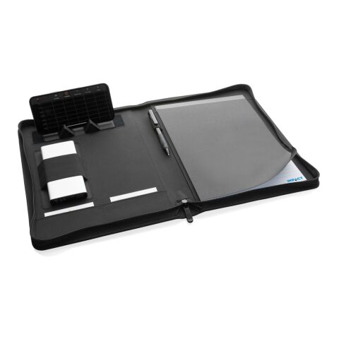 Impact Aware™ deluxe 300D tech portfolio with zipper black | No Branding | not available | not available