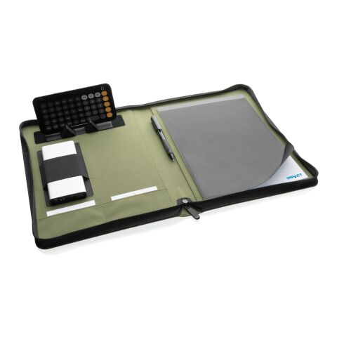 Impact Aware™ deluxe 300D tech portfolio with zipper green | No Branding | not available | not available