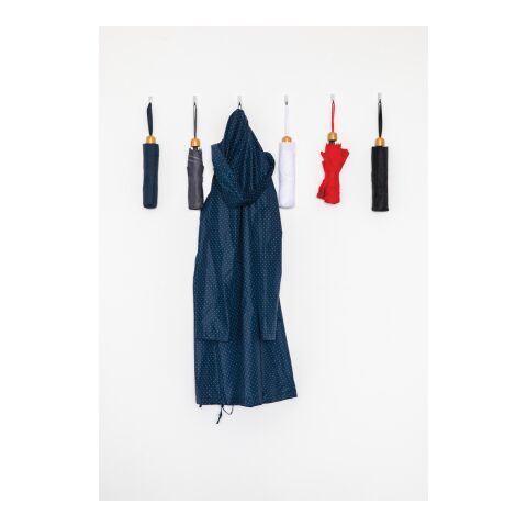 20.5&quot; Impact AWARE RPET 190T Pongee bamboo umbrella White | No Branding | not available | not available