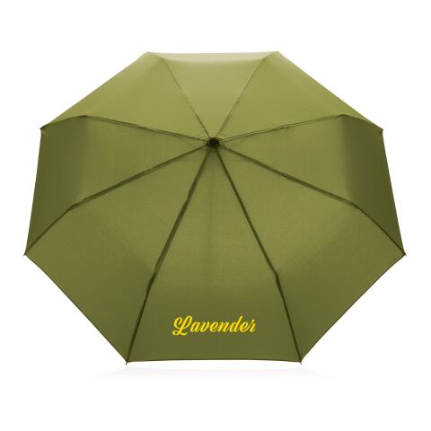 20.5&quot; Impact AWARE RPET 190T Pongee bamboo umbrella green | No Branding | not available | not available