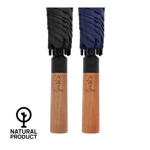 Tony  Aware™ RPET 30 inch acacia auto open umbrella black | No Branding | not available | not available