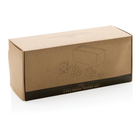 FSC® 3 pcs brain teaser set white | No Branding | not available | not available