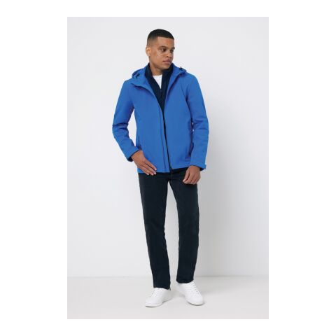 Iqoniq Makalu men recycled polyester soft shell jacket royal blue | L | No Branding | not available | not available | not available