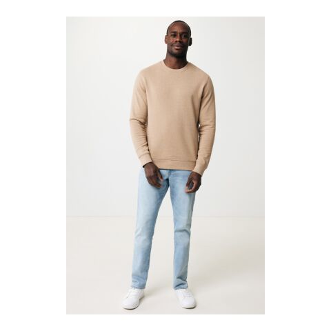Iqoniq Denali recycled cotton crew neck undyed heather brown | XL | No Branding | not available | not available | not available