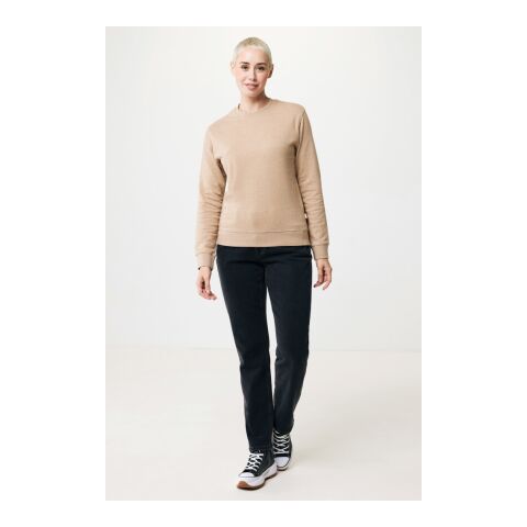 Iqoniq Denali recycled cotton crew neck undyed heather brown | XL | No Branding | not available | not available | not available