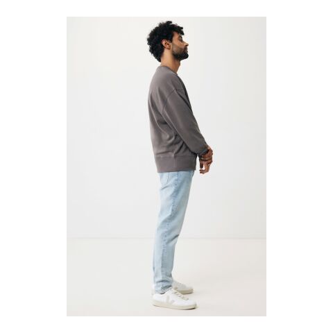 Iqoniq Kruger relaxed recycled cotton crew neck anthracite | M | No Branding | not available | not available | not available