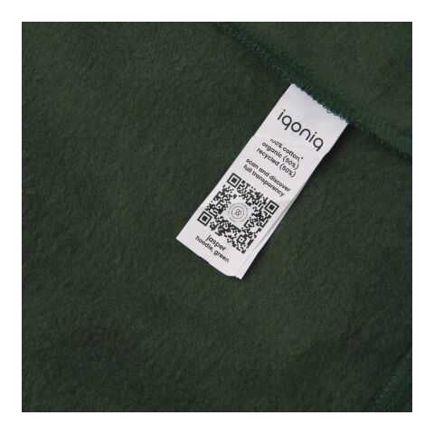 Iqoniq Jasper recycled cotton hoodie forest green | S | No Branding | not available | not available | not available