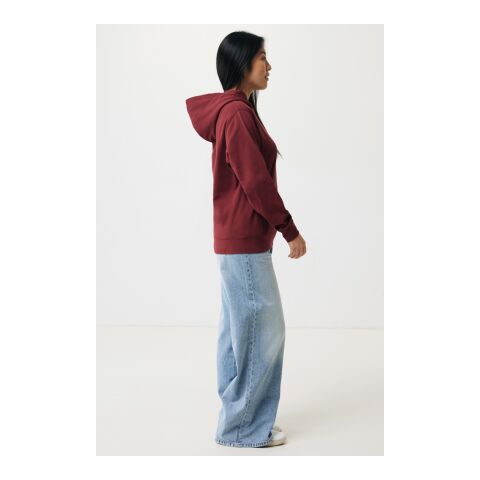 Iqoniq Yengo recycled cotton hoodie with sidepockets burgundy | M | No Branding | not available | not available | not available