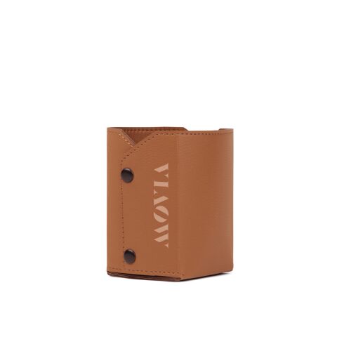 VINGA Timo PU RCS RPET pen holder brown | No Branding | not available | not available
