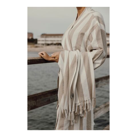VINGA Ornos GRS hammam robe S/M beige-white | No Branding | not available | not available | not available