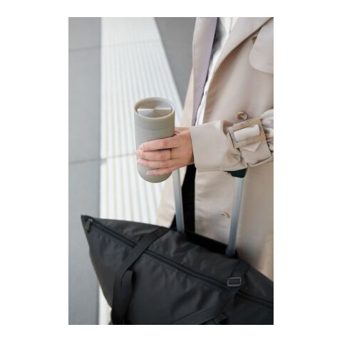 VINGA Erie RCS recycled SS push mug 350 ML brown-brown | No Branding | not available | not available