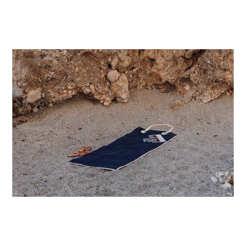 VINGA Volonne AWARE™ recycled canvas beach mat blue-off white | No Branding | not available | not available | not available