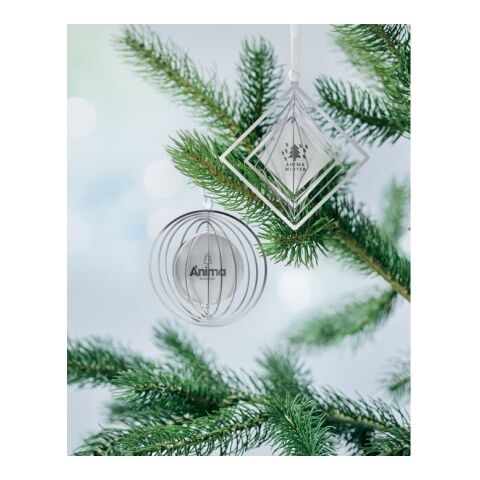 Circle decoration with ribbon silver | No Branding | not available | not available | not available