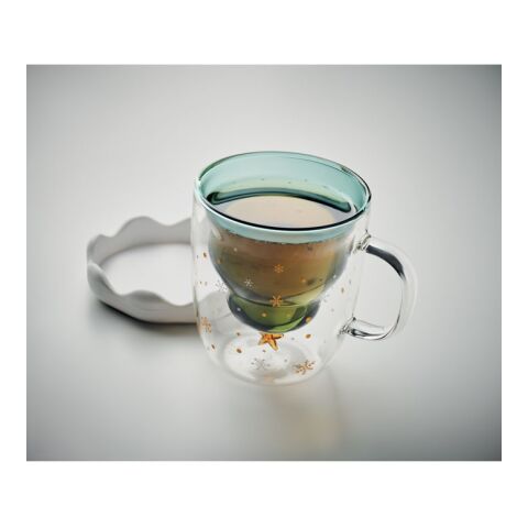 Double wall borosilicate mug green | No Branding | not available | not available