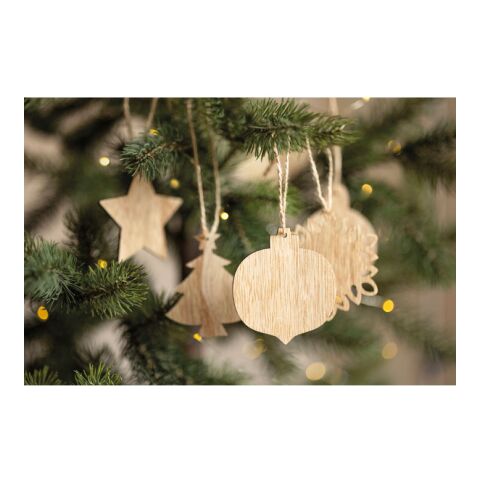 Set of wooden Xmas ornaments wood | No Branding | not available | not available | not available