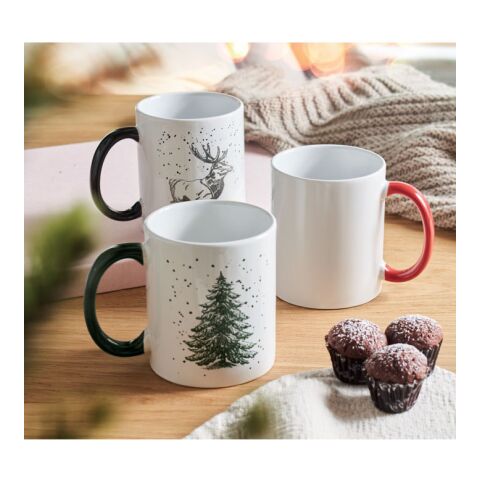 Seasonal ceramic mug 300ml red | No Branding | not available | not available