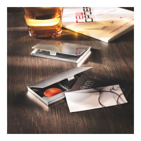 Business card holder matt silver | No Branding | not available | not available | not available