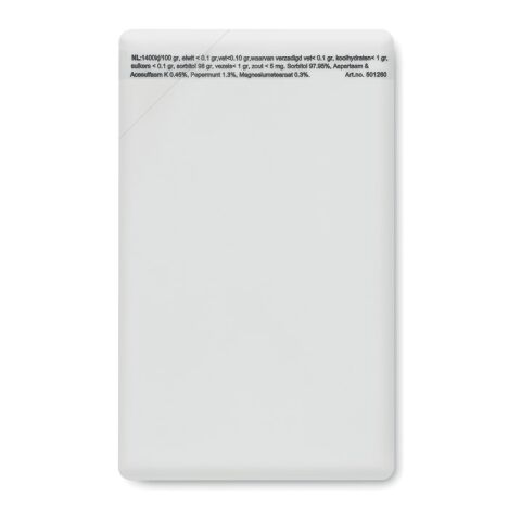 Credit card shaped Mint dispenser white | No Branding | not available | not available