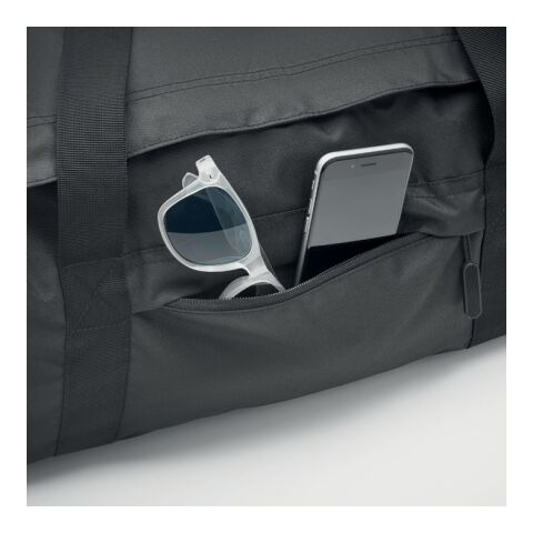 Large sports bag in 300D RPET black | No Branding | not available | not available | not available