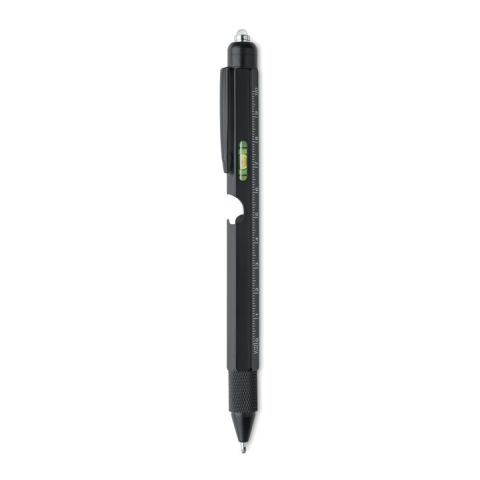 Spirit level pen with LED light black