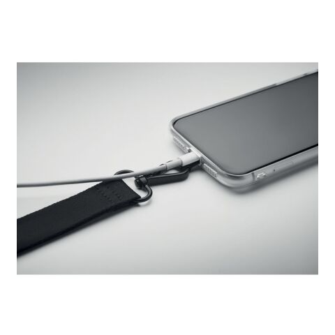Polyester phone wrist strap black | No Branding | not available | not available | not available