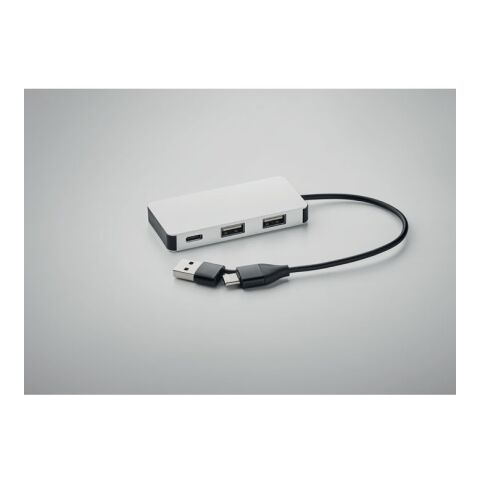 3 port USB hub with 20cm cable silver | No Branding | not available | not available