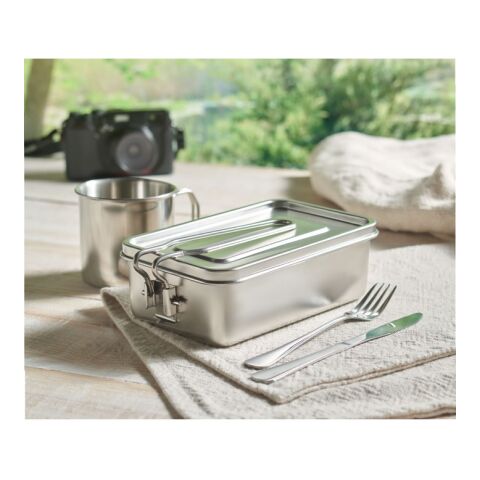 Stainless steel lunch box silver | No Branding | not available | not available | not available