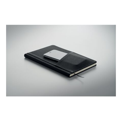 A5 notebook PU front pocket black | No Branding | not available | not available | not available