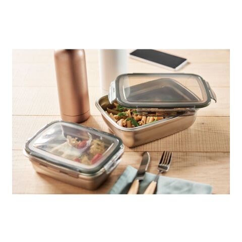 Lunch box 850 ml transparent/grey | No Branding | not available | not available | not available