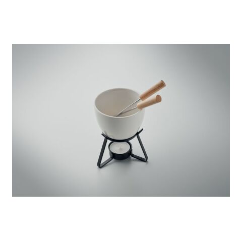 Ceramic fondue set 240 ml white | No Branding | not available | not available