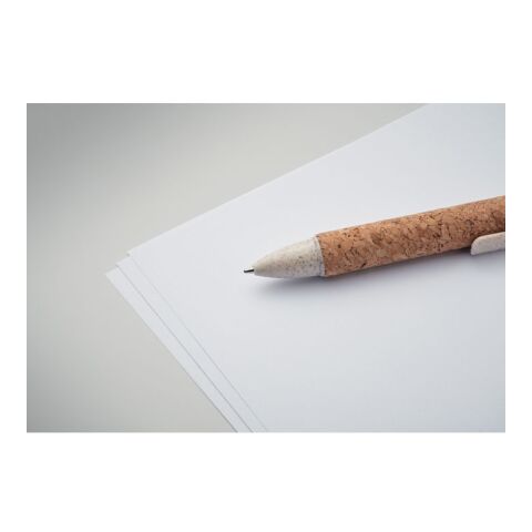 Cork 4-colour ink ball pen beige | No Branding | not available | not available