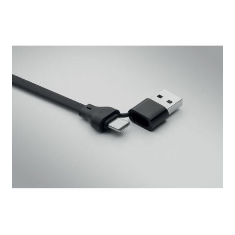 60W cable keyring recycled ABS black | No Branding | not available | not available | not available