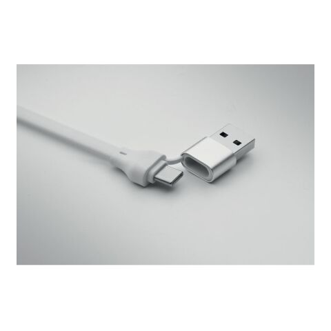 60W cable keyring recycled ABS white | No Branding | not available | not available | not available