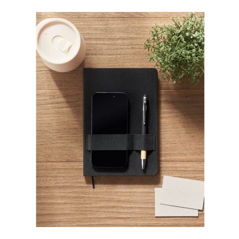 A5 RPET notebook with pen black | No Branding | not available | not available | not available