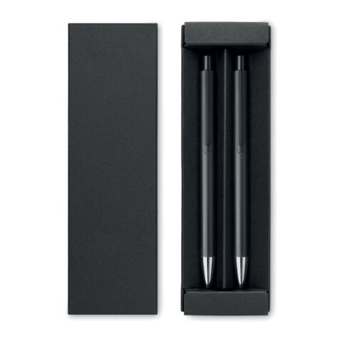 Recycled aluminium pen set black | No Branding | not available | not available | not available