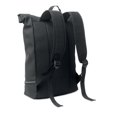 Laptop 15" roll top PU backpack black | No Branding | not available | not available