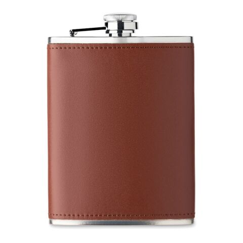 Slim hip flask 200 ml brown | No Branding | not available | not available