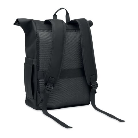 Rolltop laptop rucksack 600D black | No Branding | not available | not available | not available
