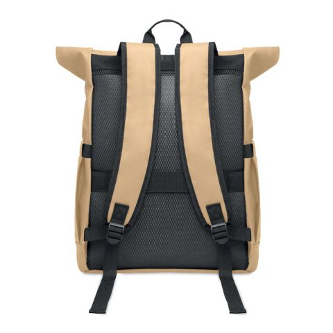 Rolltop laptop rucksack 600D khaki | No Branding | not available | not available | not available