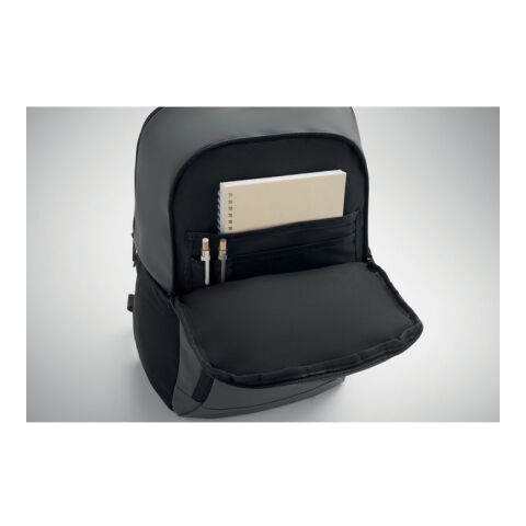 15" soft PU laptop backpack grey | No Branding | not available | not available