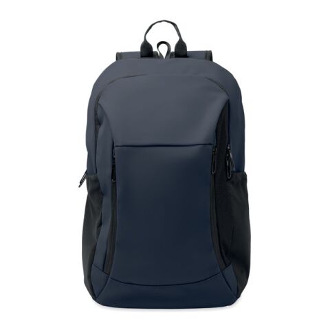 15" soft PU laptop backpack navy blue | No Branding | not available | not available