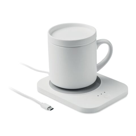 Wireless charger mug warmer set white | No Branding | not available | not available