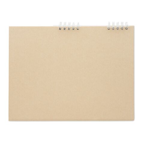 Desk calendar with memo pad beige | No Branding | not available | not available | not available