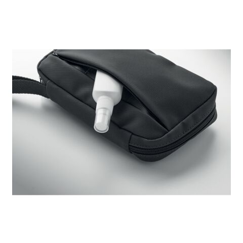 Toiletry bag 600D RPET black | No Branding | not available | not available | not available