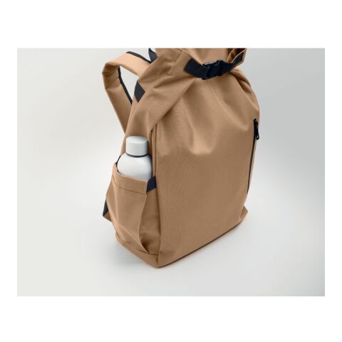 15'' roll top laptop backpack khaki | No Branding | not available | not available | not available