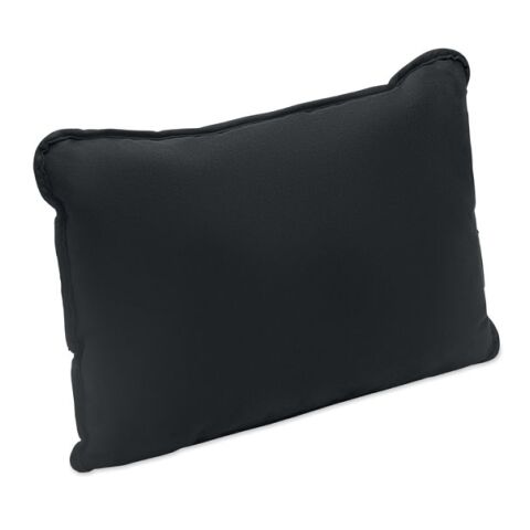 Suede fabric cushion black