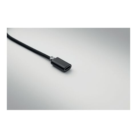 3-in-1 charging cable keyring black