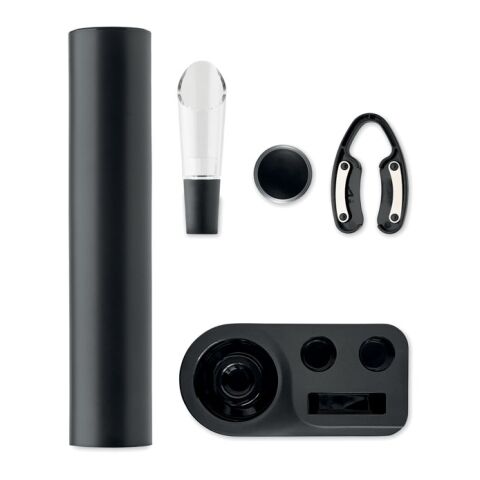 Electric wine opener set black