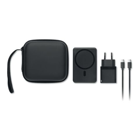 Magnetic power bank set 5000mAh black